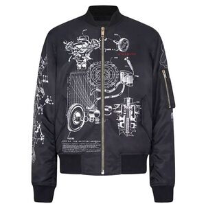 GIVENCHY Unisex Schematic Printed Zip Bomber Jacket